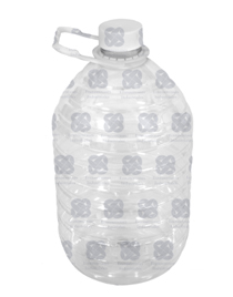 Garrafón pet limp 5L. con asa y tapa blanca